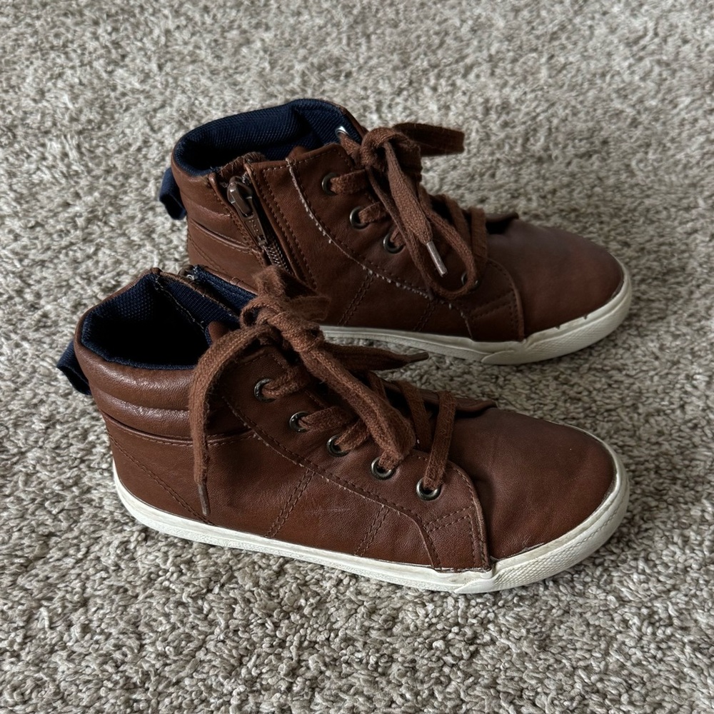 Cat & Jack Toddler Boy brown shoes size 12